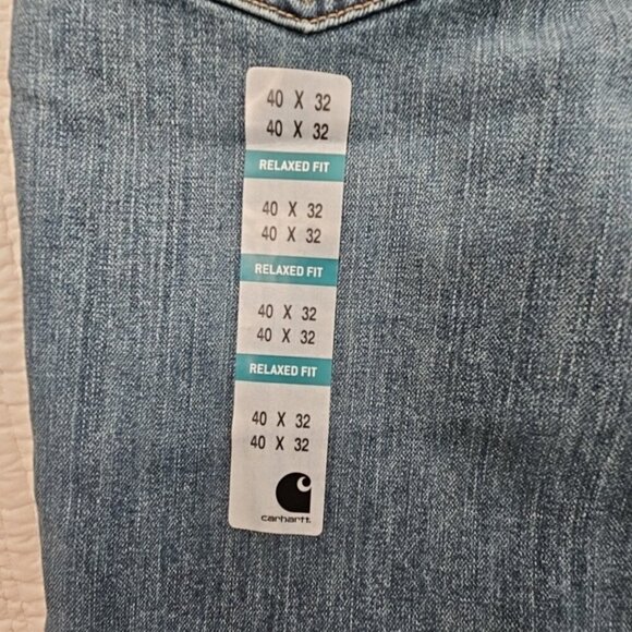 Carhartt Holter Jeans Men's 40x32 Relaxed Straight Leg Blue Stretch NWT BD1483-M - Picture 5 of 16